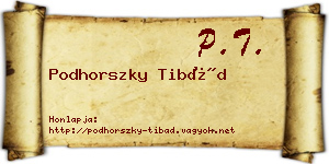 Podhorszky Tibád névjegykártya